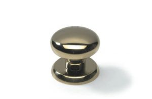 Bouton lisse laiton PVD Zirconium
