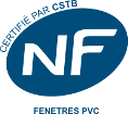 Certifié NF FENETRES PVC par CSTB